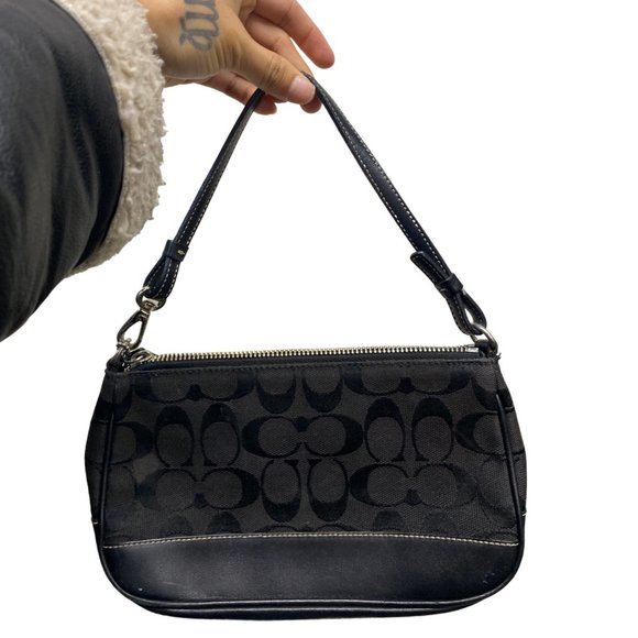 Coach, Bags, Coach Classic Monogram Mini Shoulder Bag In Black